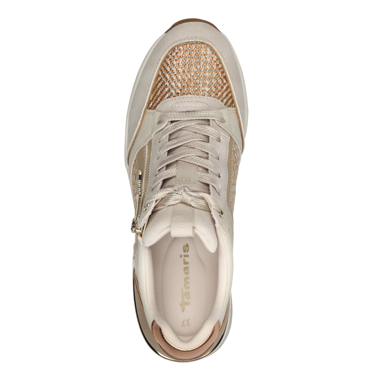 Beige Arlington gecombineerde sneakers
