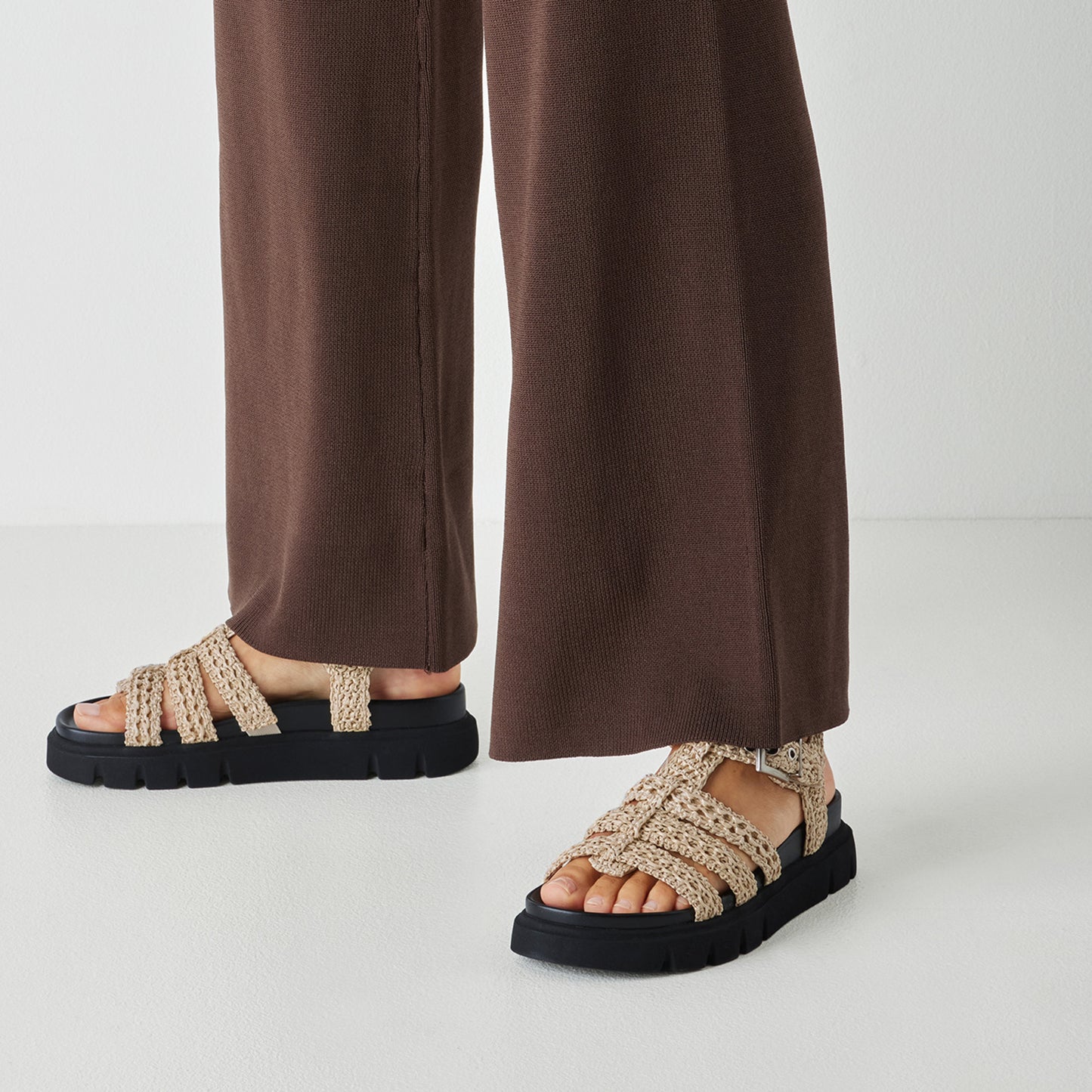 Sandales Raphia Beiges