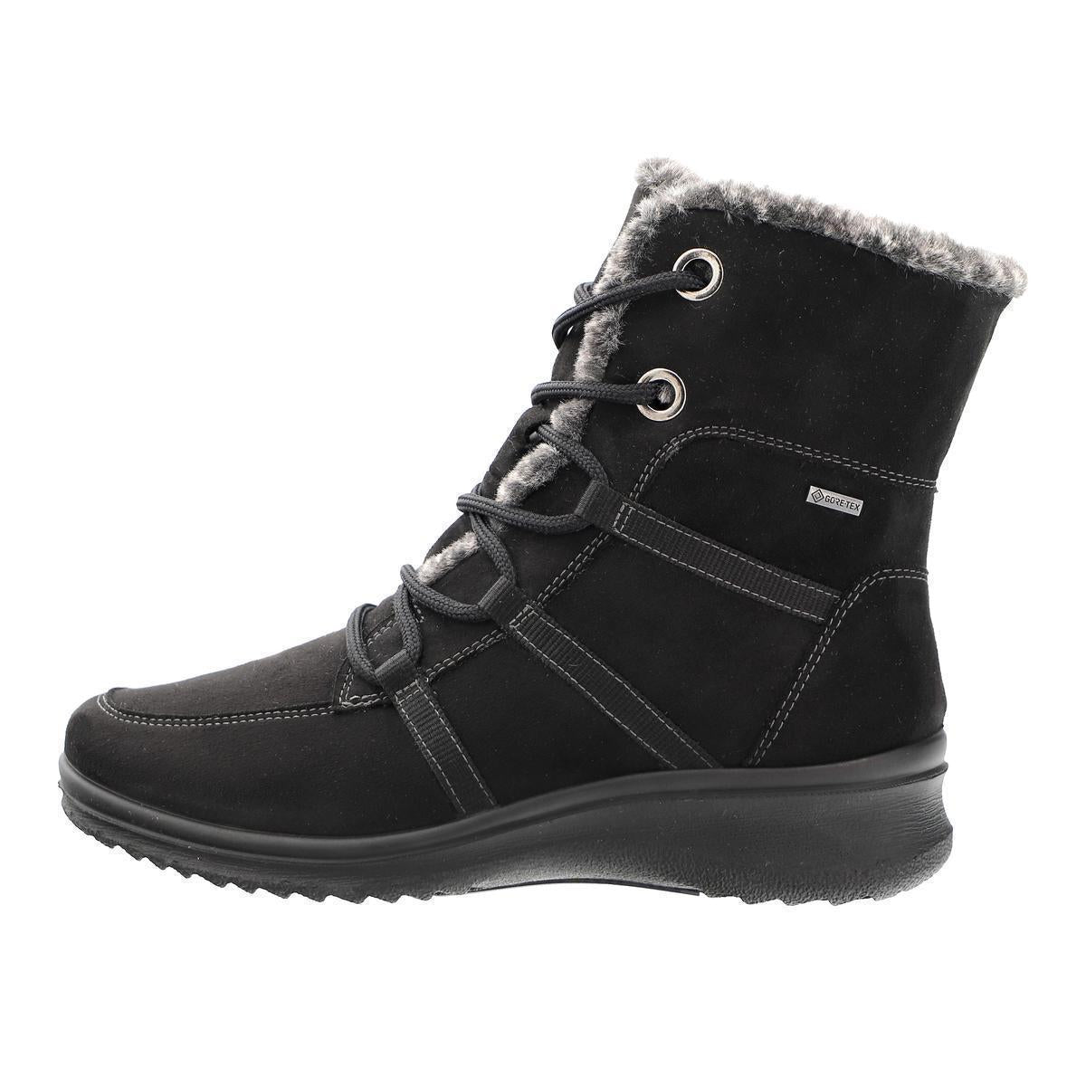 Article 48554 Bottines Trelleborg Noires Marque Ara Nouvelle collection automne hiver 2025 Magasin chaussures belgique Liège Grivegnée Ans Namur Eupen