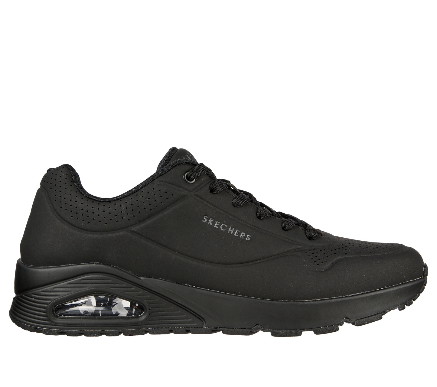 Baskets Uno Noires Chaussures hommes Marque Skechers Nouvelle Collection Printemps été 2024 Magasins Chaussures Belgique Liège Grivegnée Ans Namur