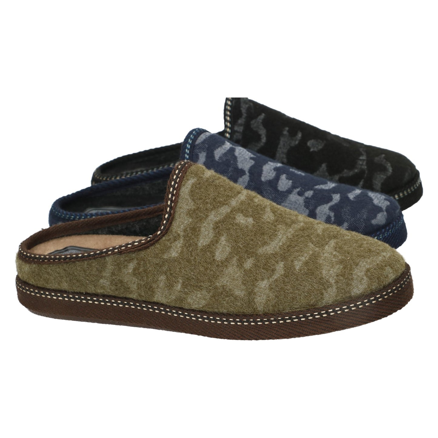 Article CA-302 pantoufles hommes Mules Kamo Noires Nouvelle collection automne hiver 2025 Magasins chaussures Jeanmart Belgique Liège Grivegnée Ans Namur Eupen