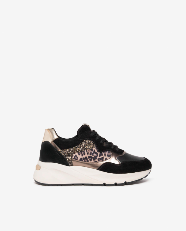 Baskets Ringkobing Noires article 512864 Chaussures femmes Marque NeroGiardini Italie Cuir Nouvelle collection automne hiver 2025 Magasins France