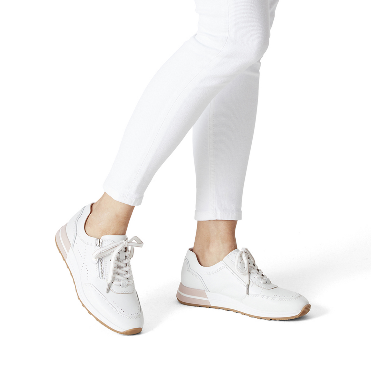 Witte anemoonsneakers