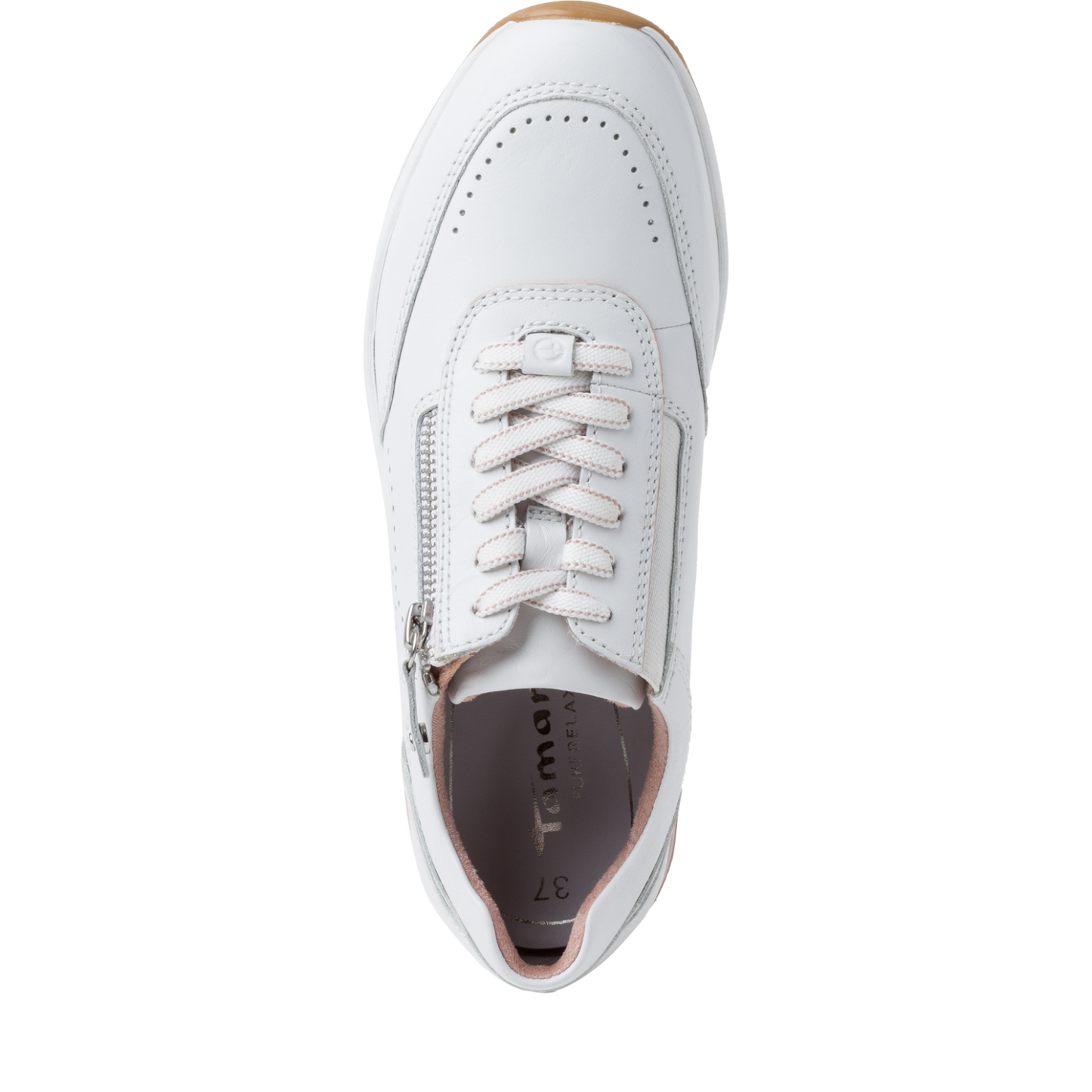 Witte anemoonsneakers