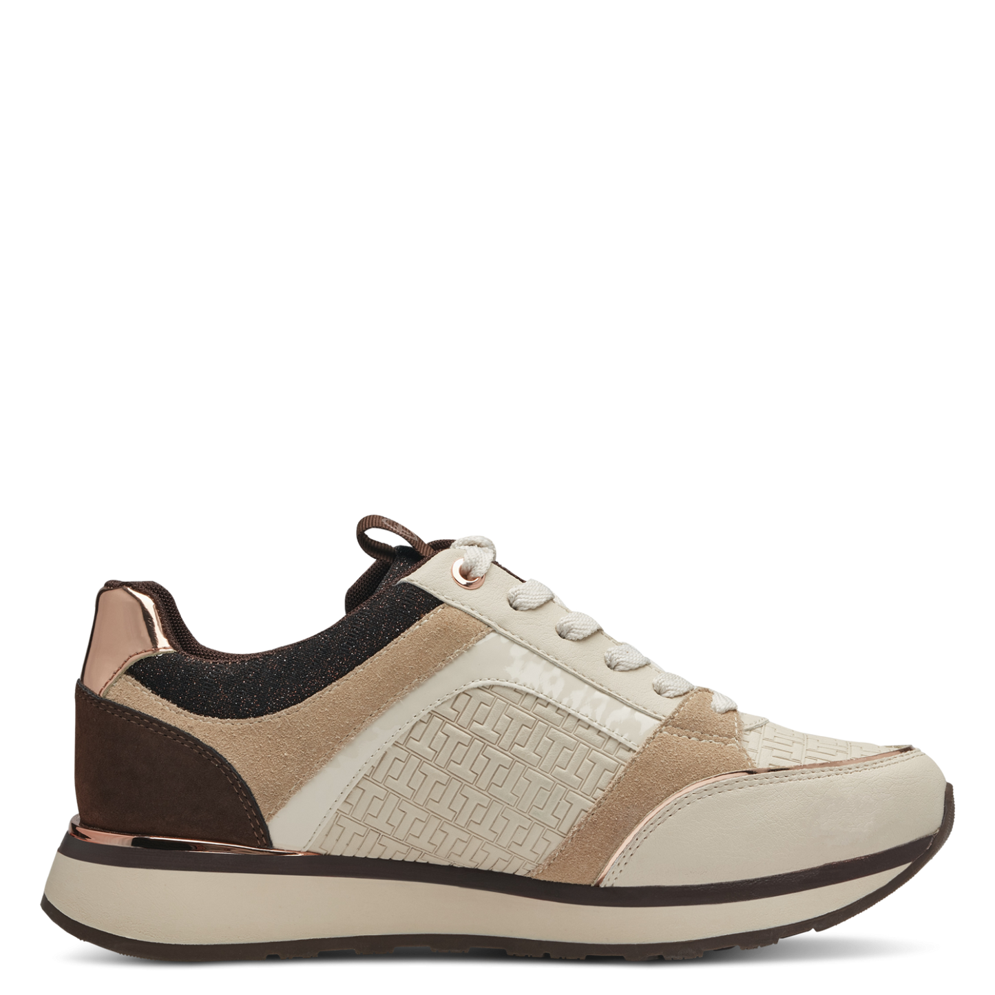 Gecombineerde beige Marseille-sneakers