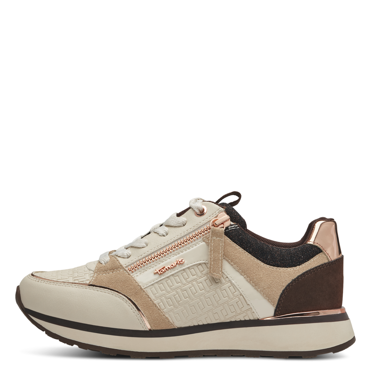 Gecombineerde beige Marseille-sneakers