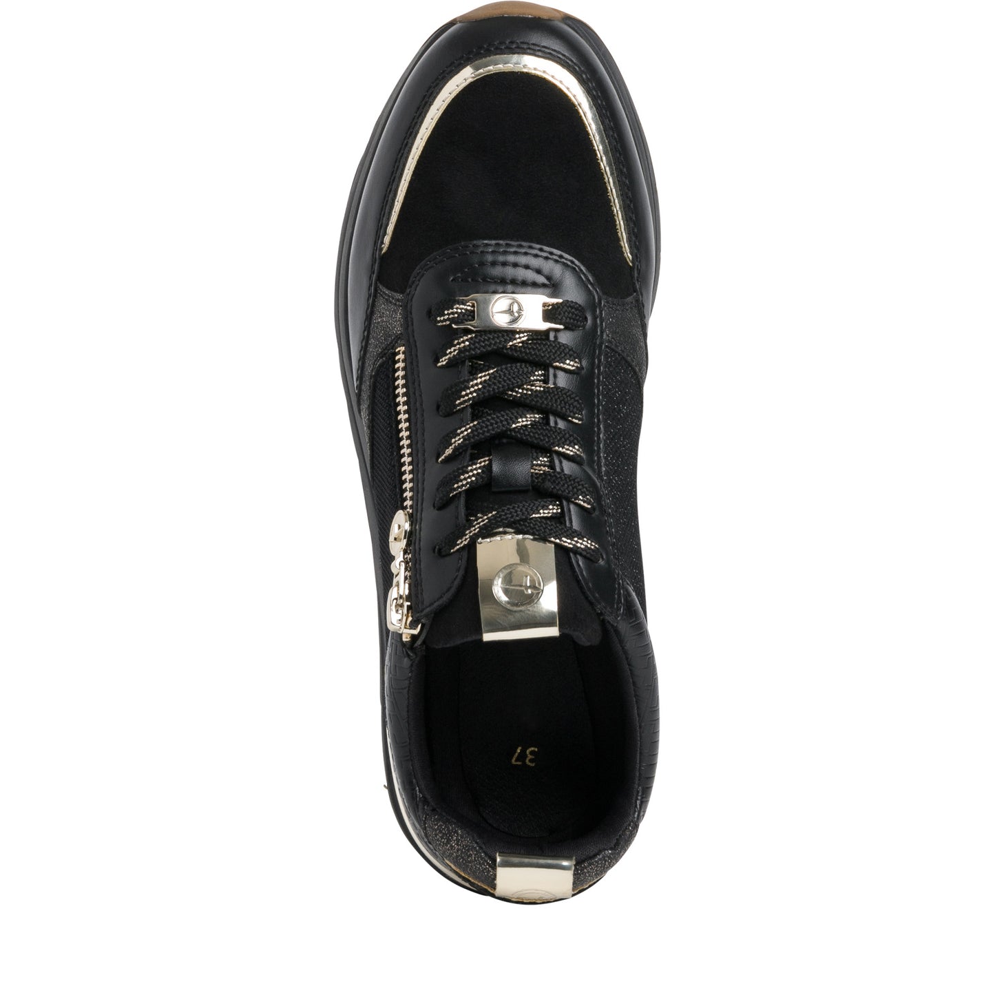 Gestructureerde zwarte Gypso sneakers