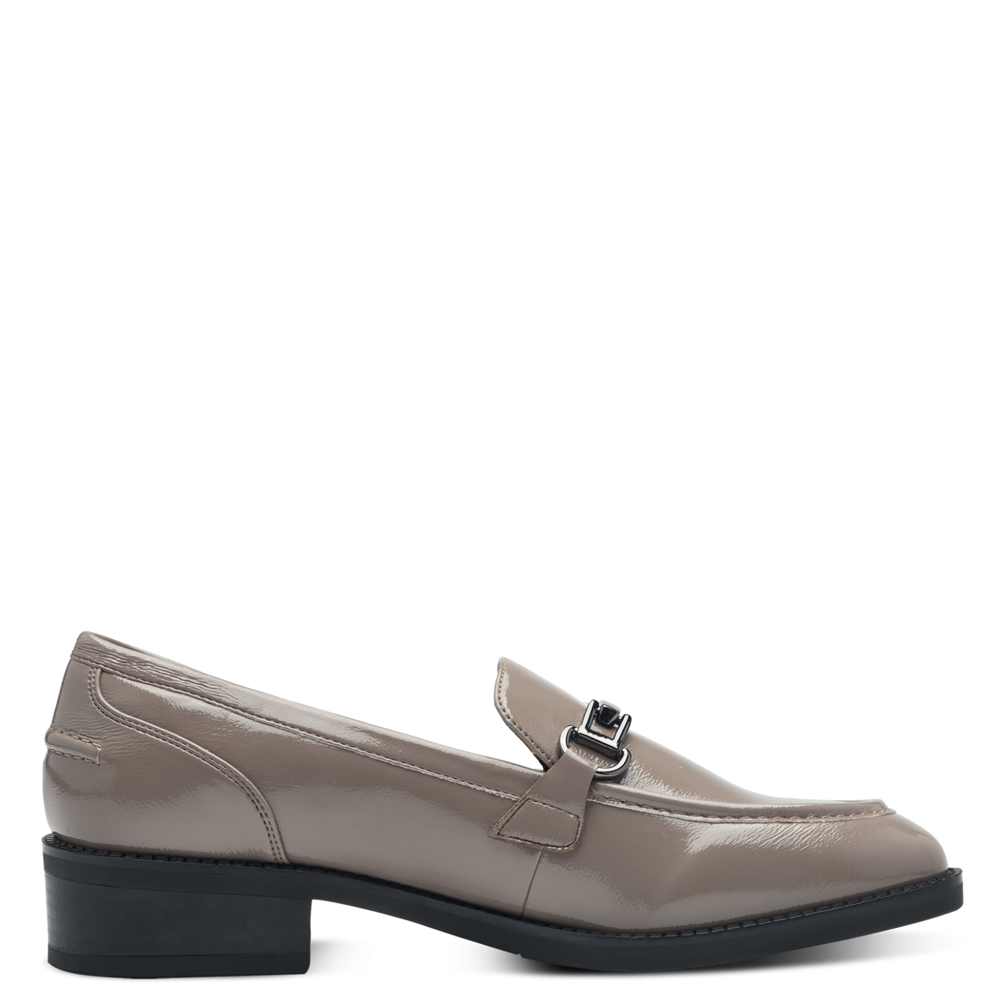 Graue Charm-Loafer