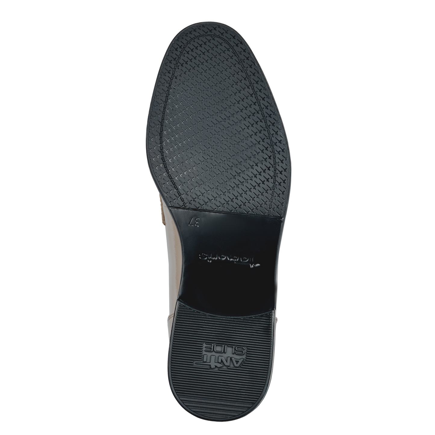 Graue Charm-Loafer
