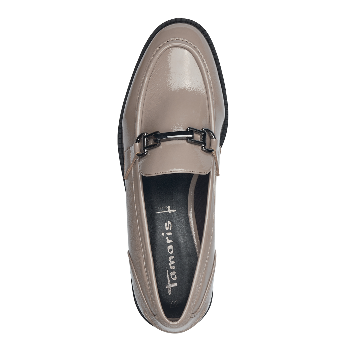 Graue Charm-Loafer