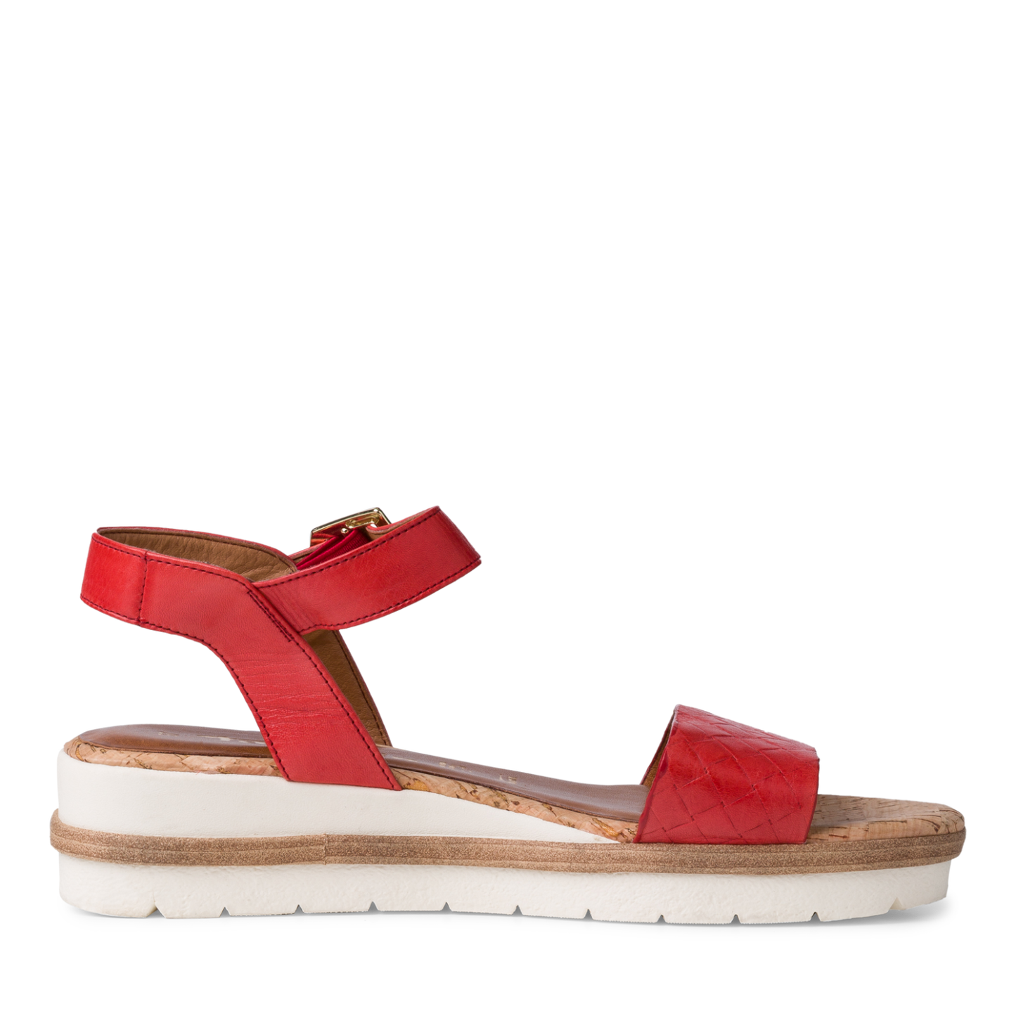 Gestructureerde rode Bangkok sandalen