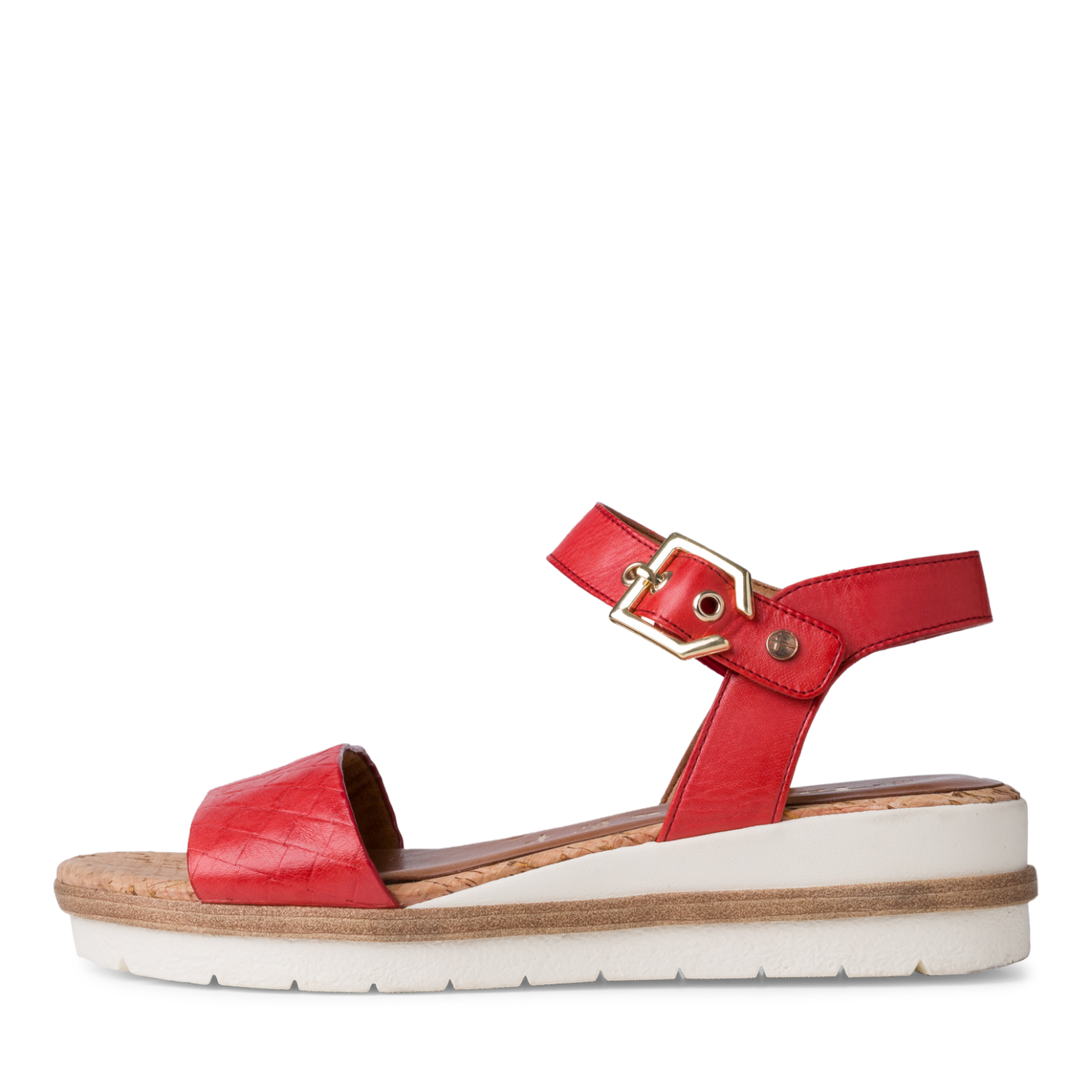 Gestructureerde rode Bangkok sandalen