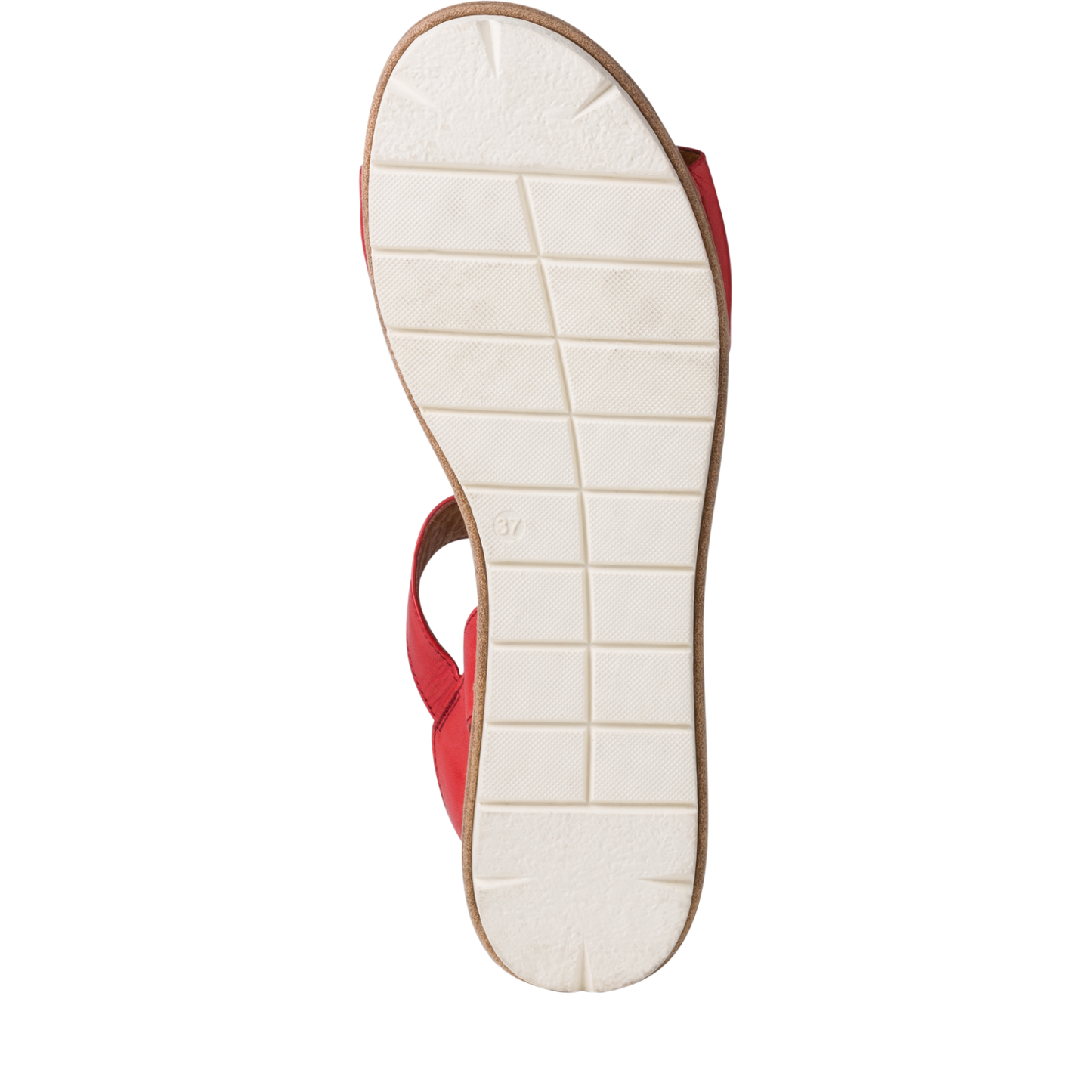 Gestructureerde rode Bangkok sandalen