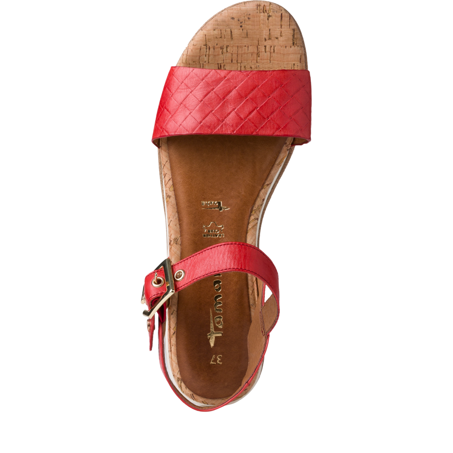 Gestructureerde rode Bangkok sandalen