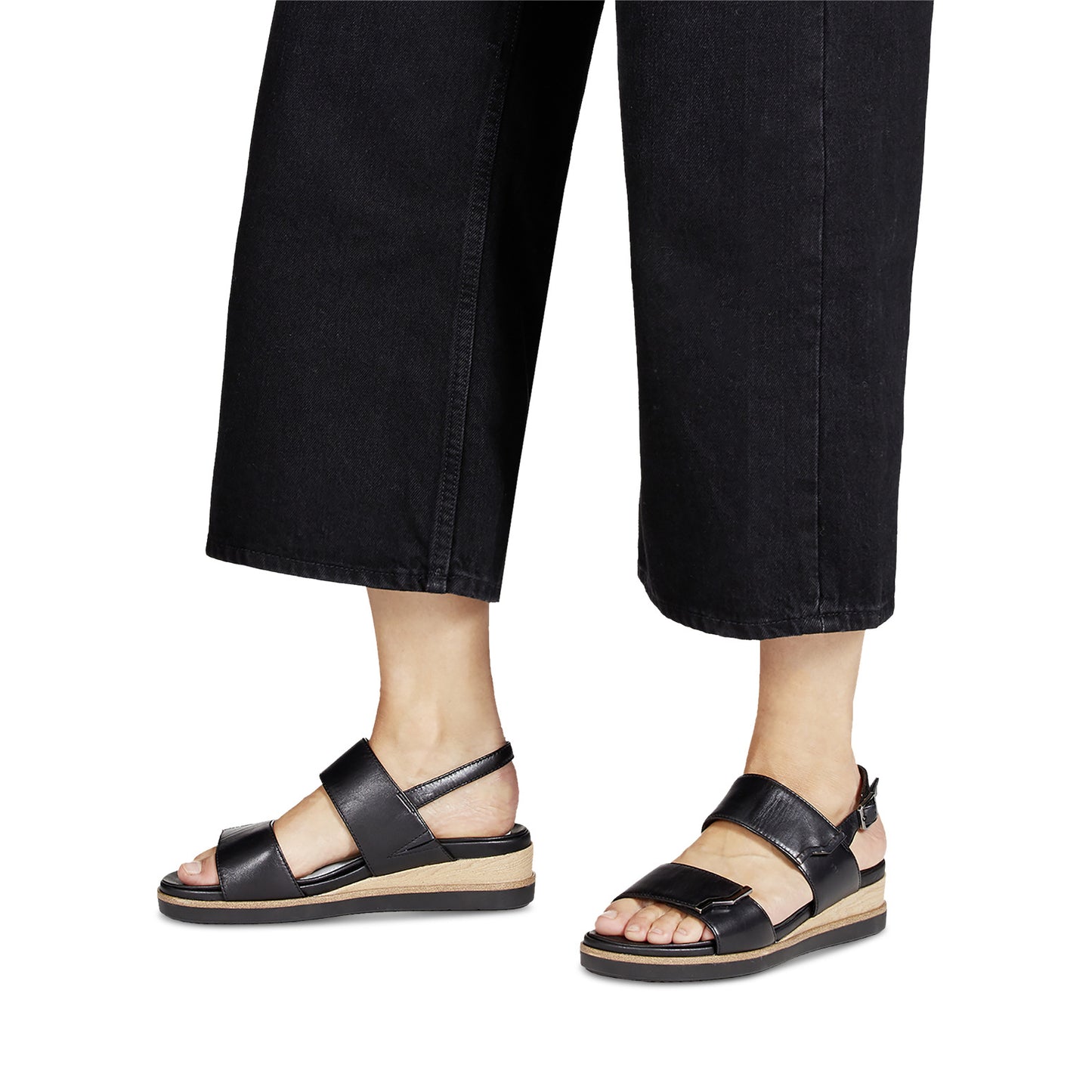 Zwarte Londense sandalen