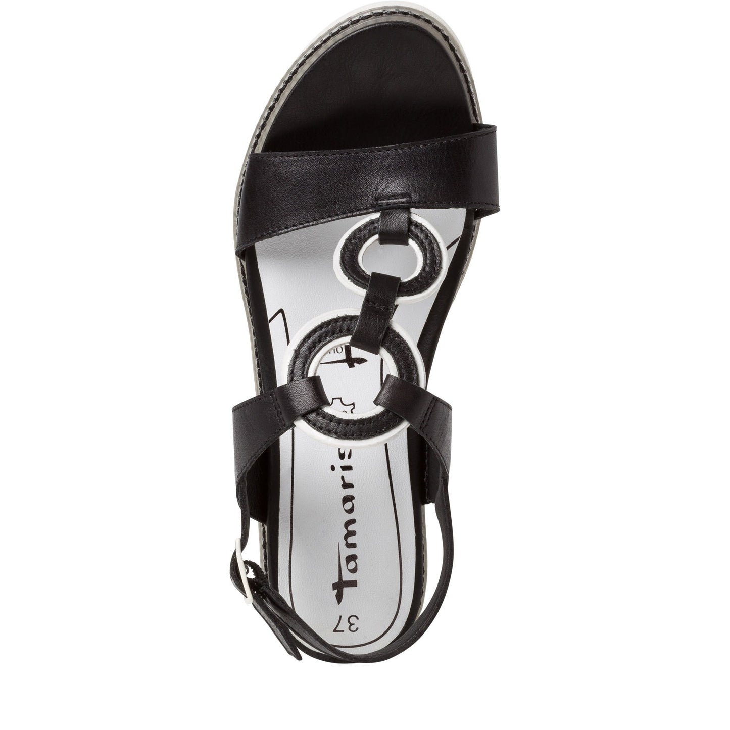 Schwarze Darwin-Sandalen