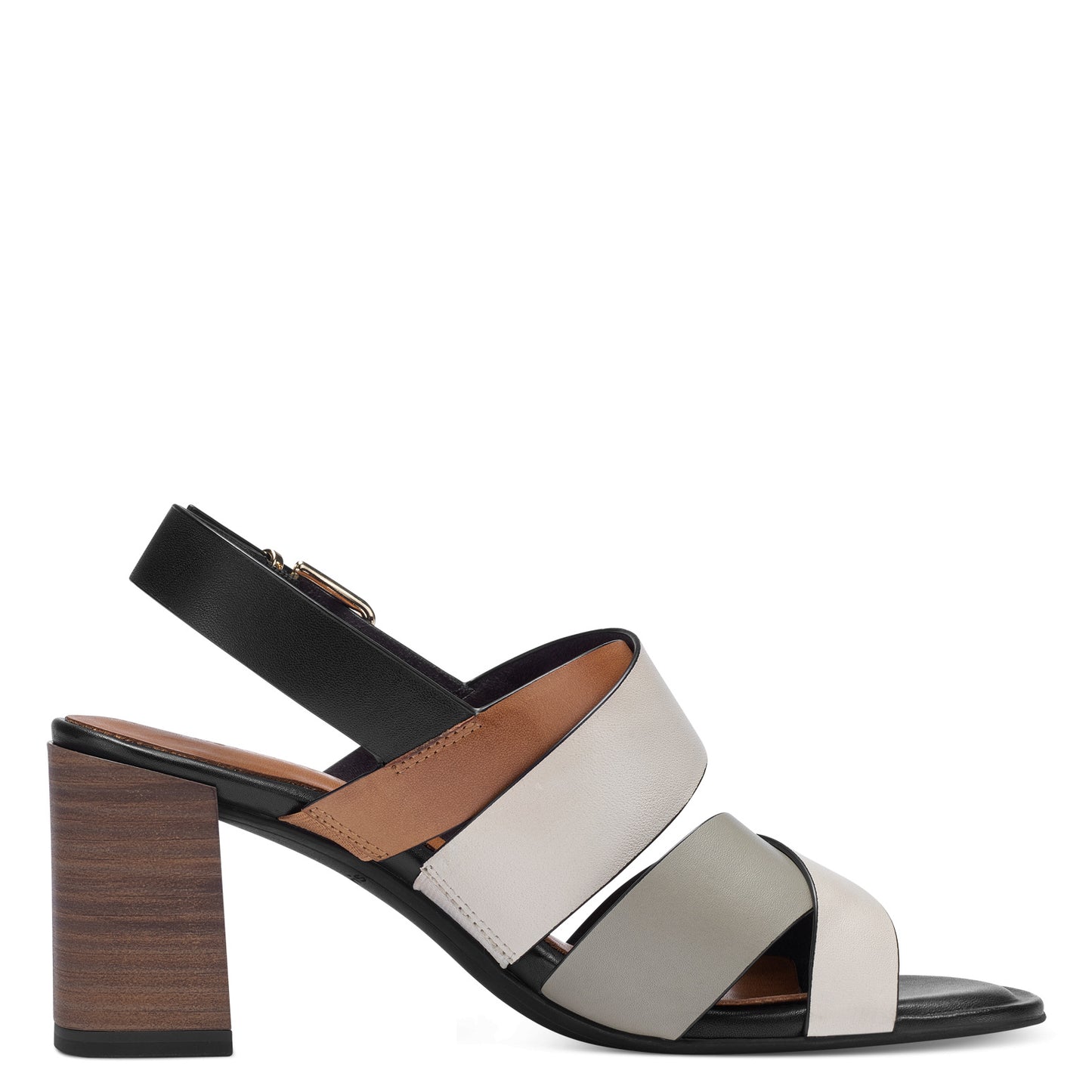 Beige strik sandalen