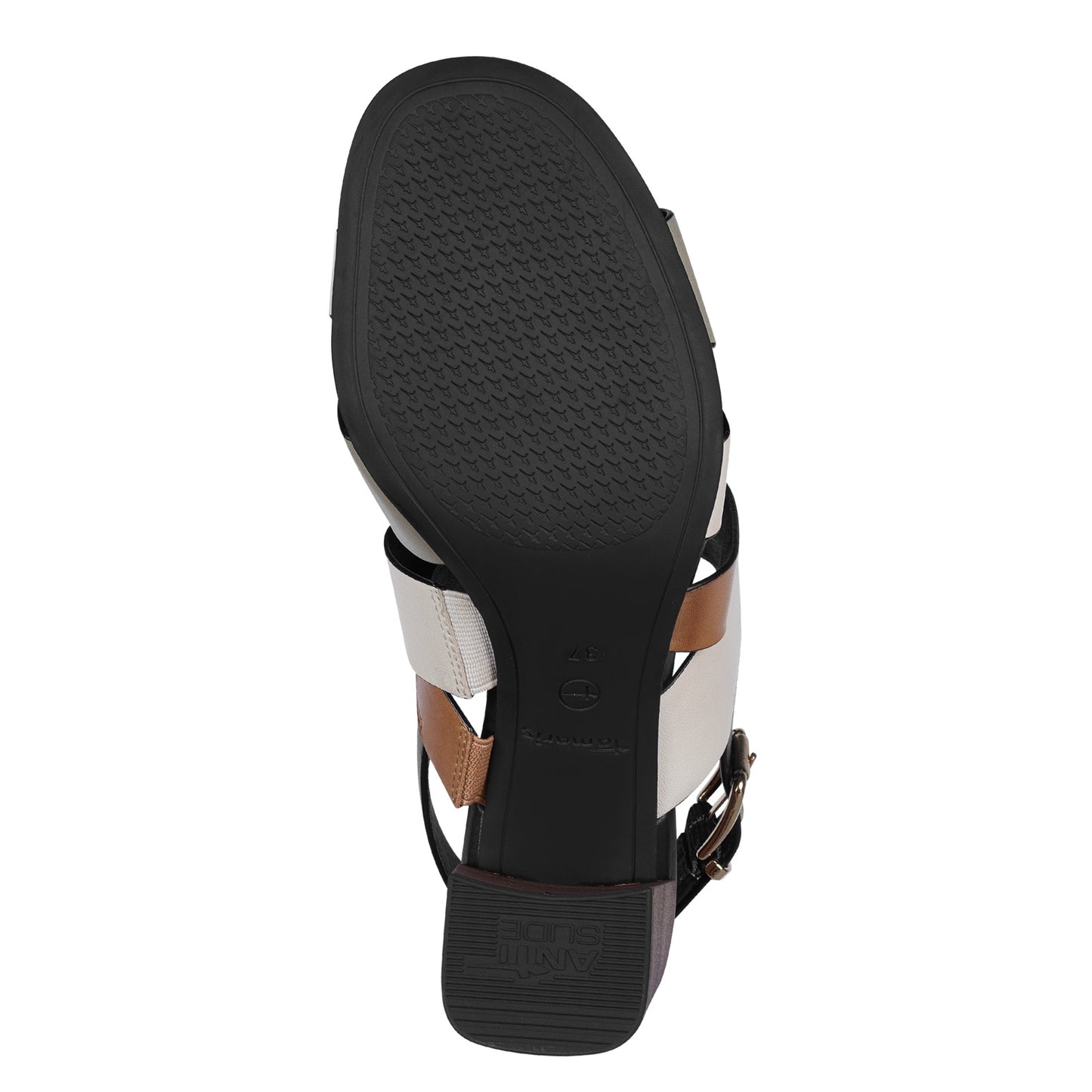 Beige strik sandalen