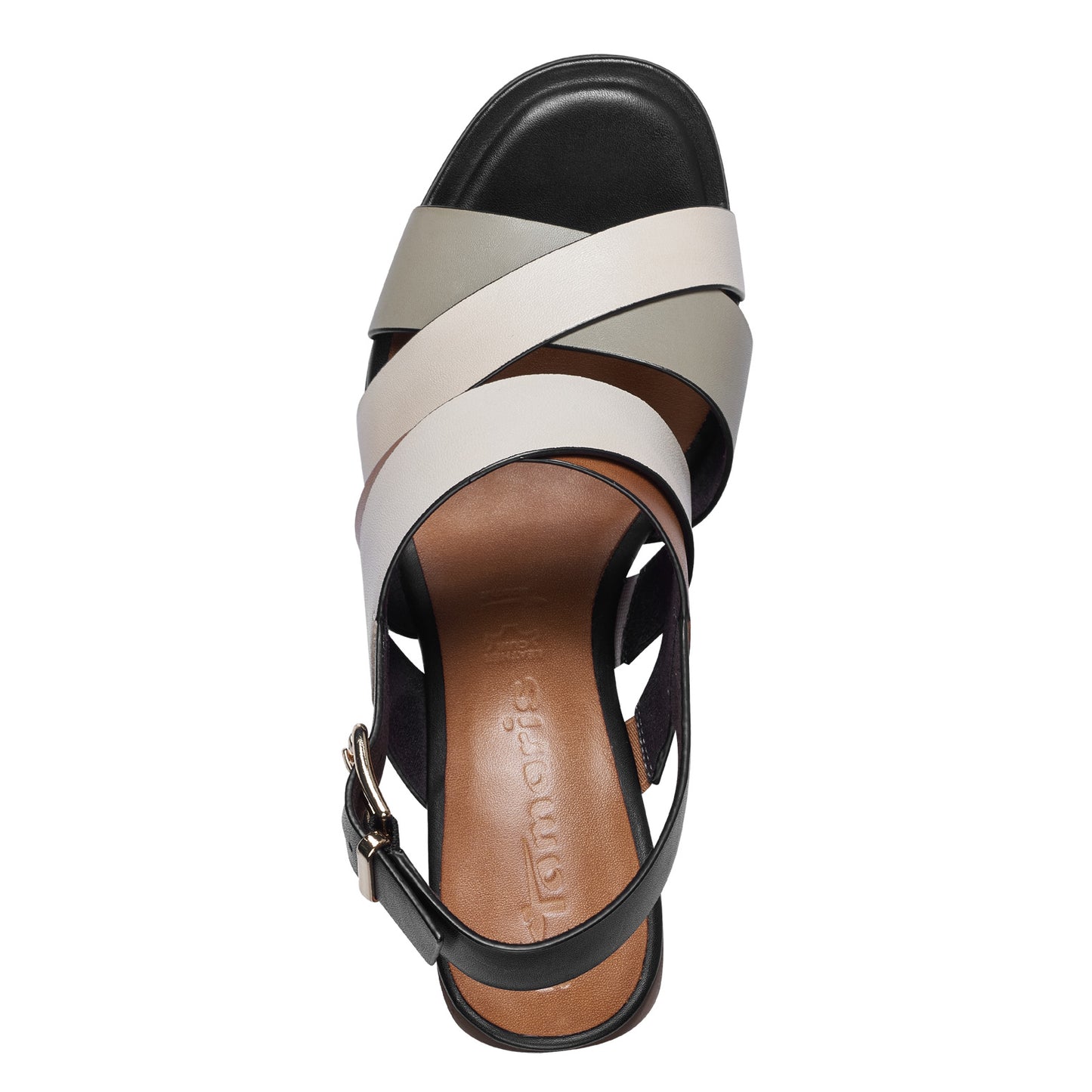 Beige strik sandalen