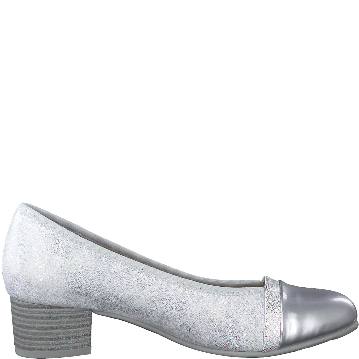 Zilveren Martinez-pumps