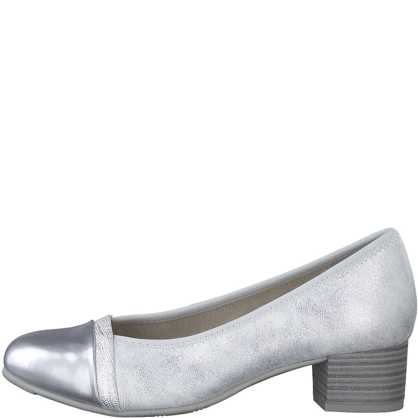 Zilveren Martinez-pumps