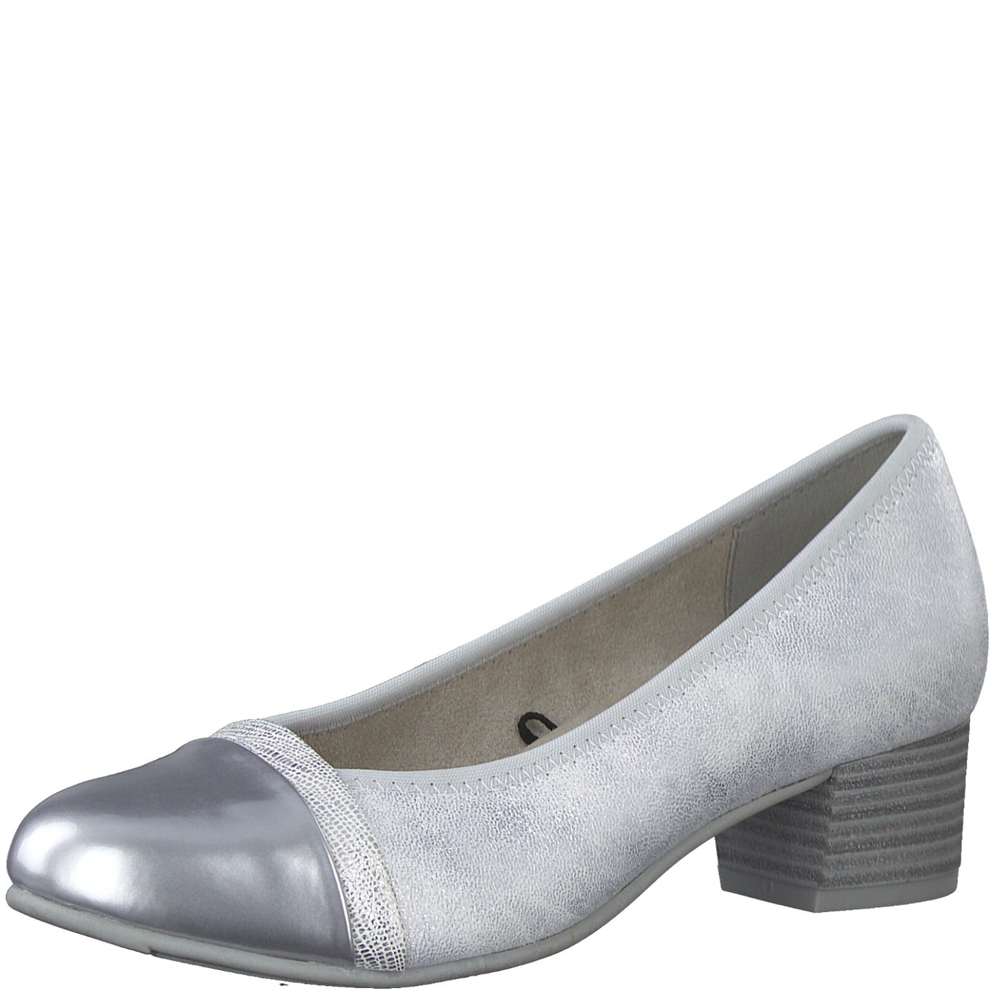 Zilveren Martinez-pumps