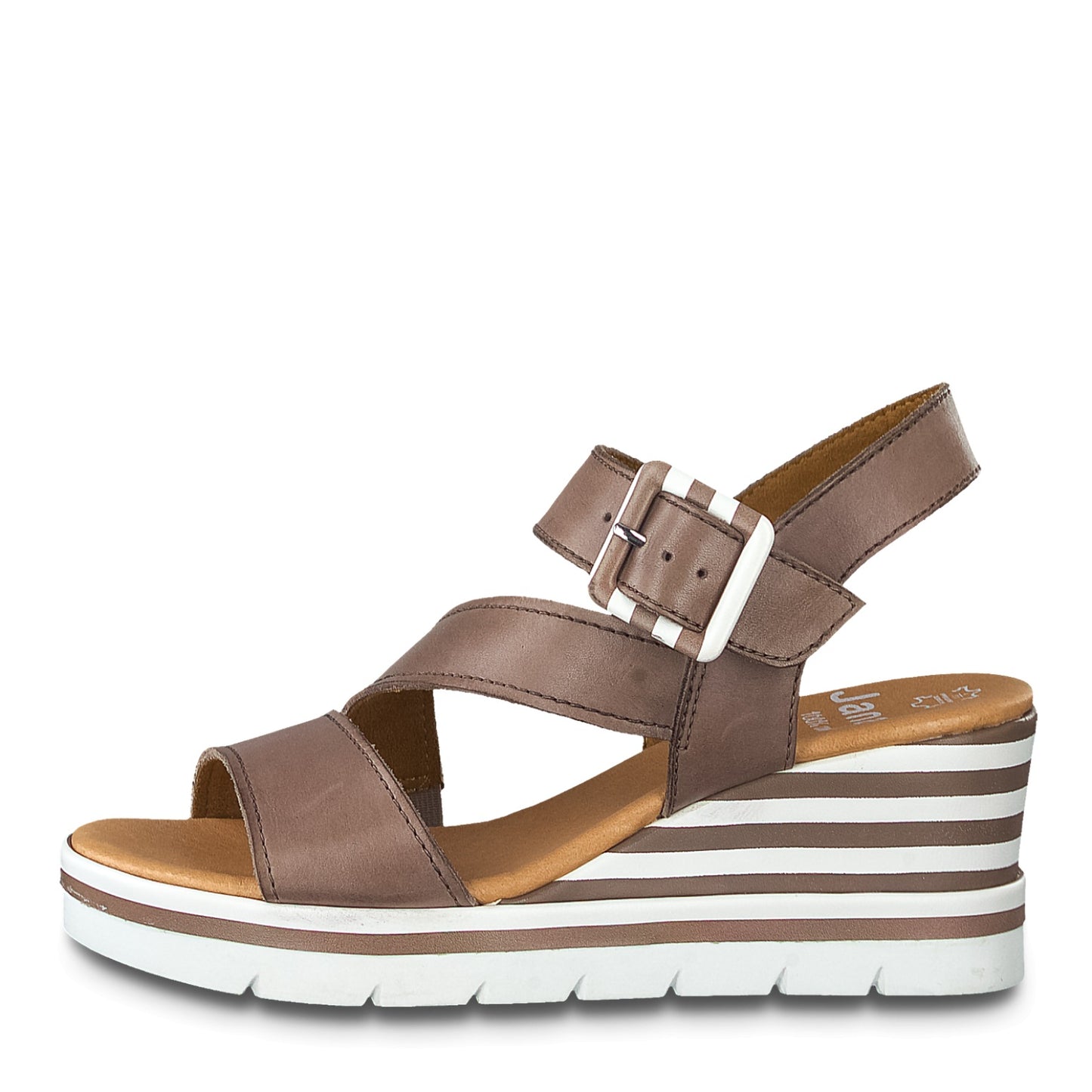Taupekleurige Lissabon sandalen