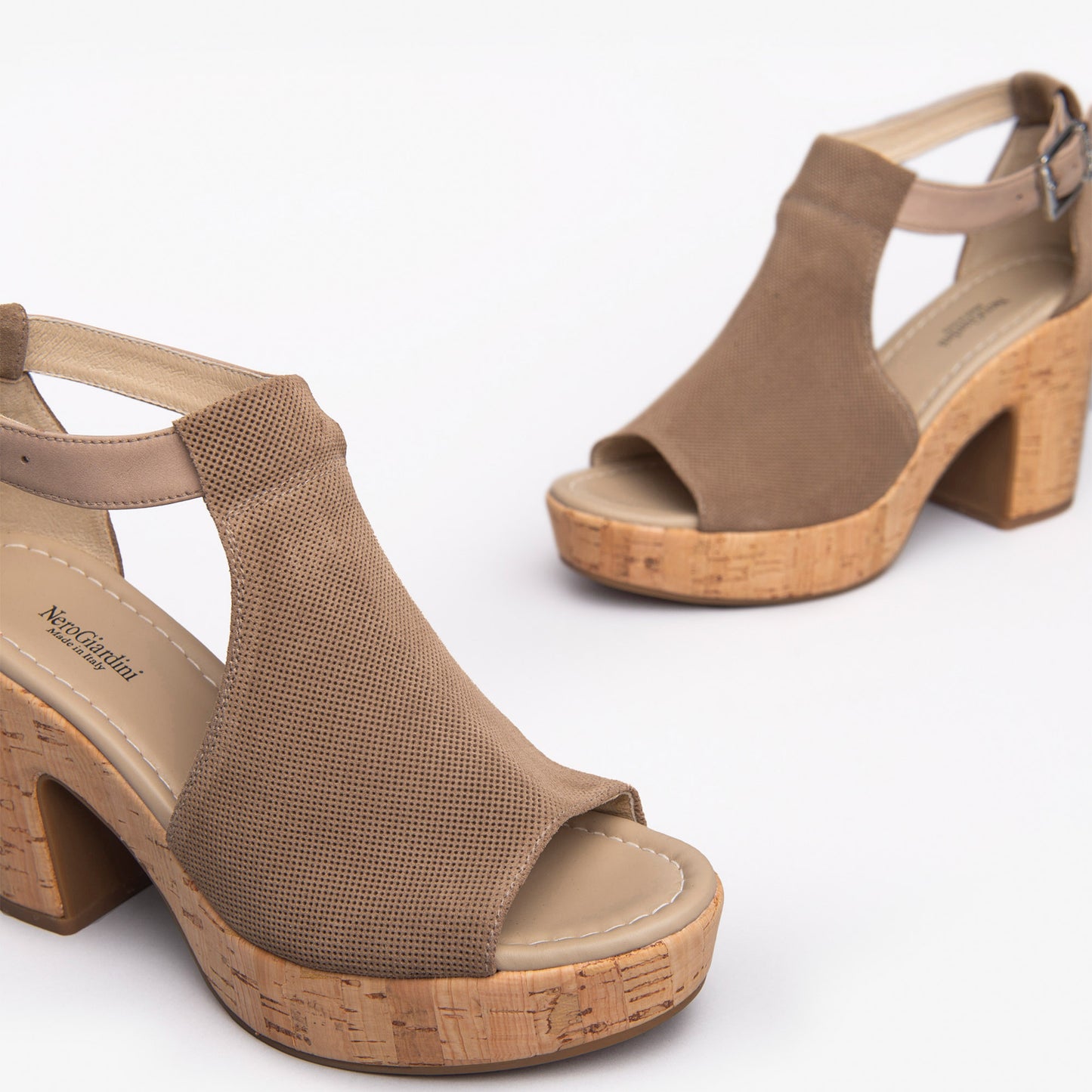 Taupe Miramas-sandalen