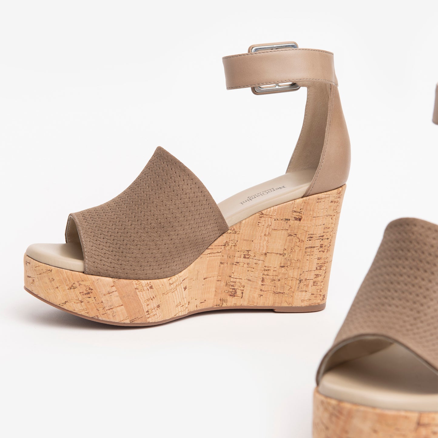 Taupe linnen sandalen