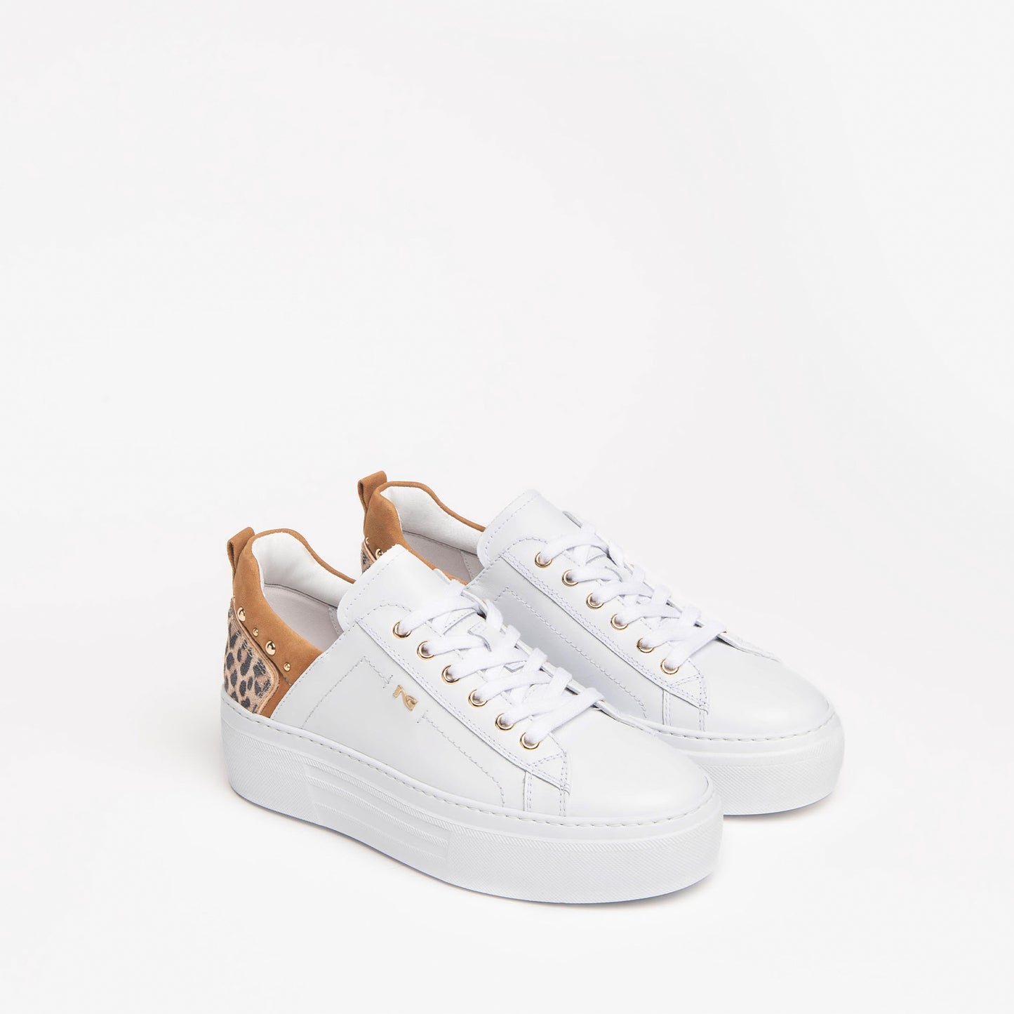 Weiße Leoparden-Turnschuhe