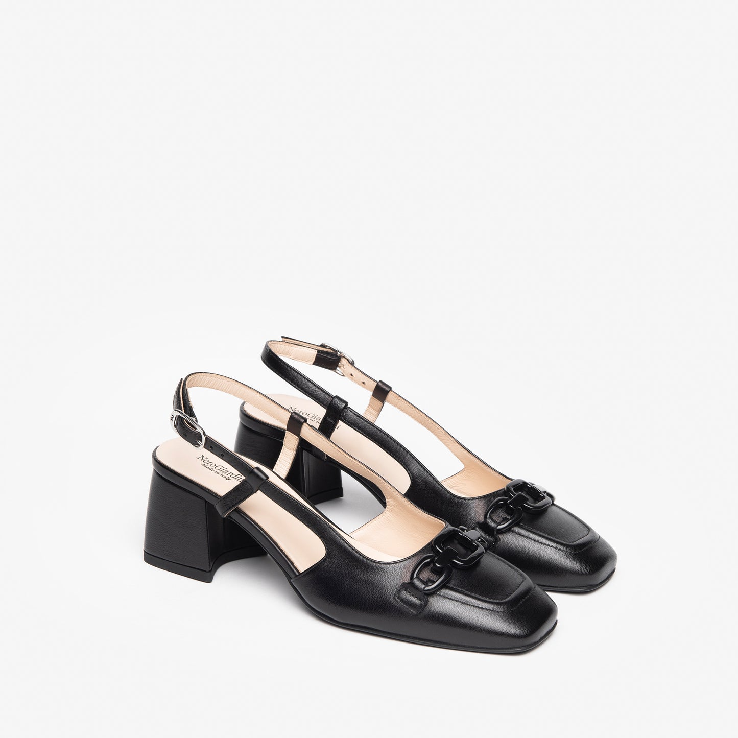 Zwarte Vallauris-pumps