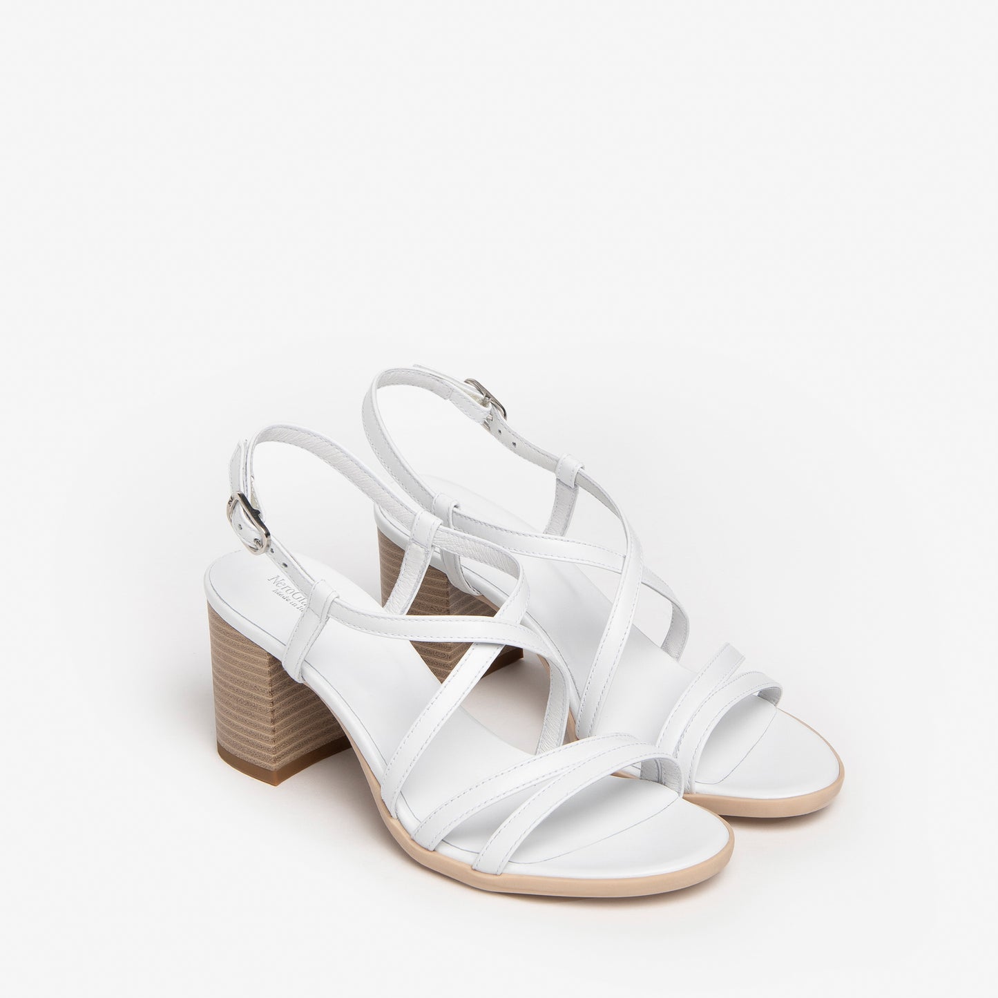 Weiße Valbonne-Sandalen
