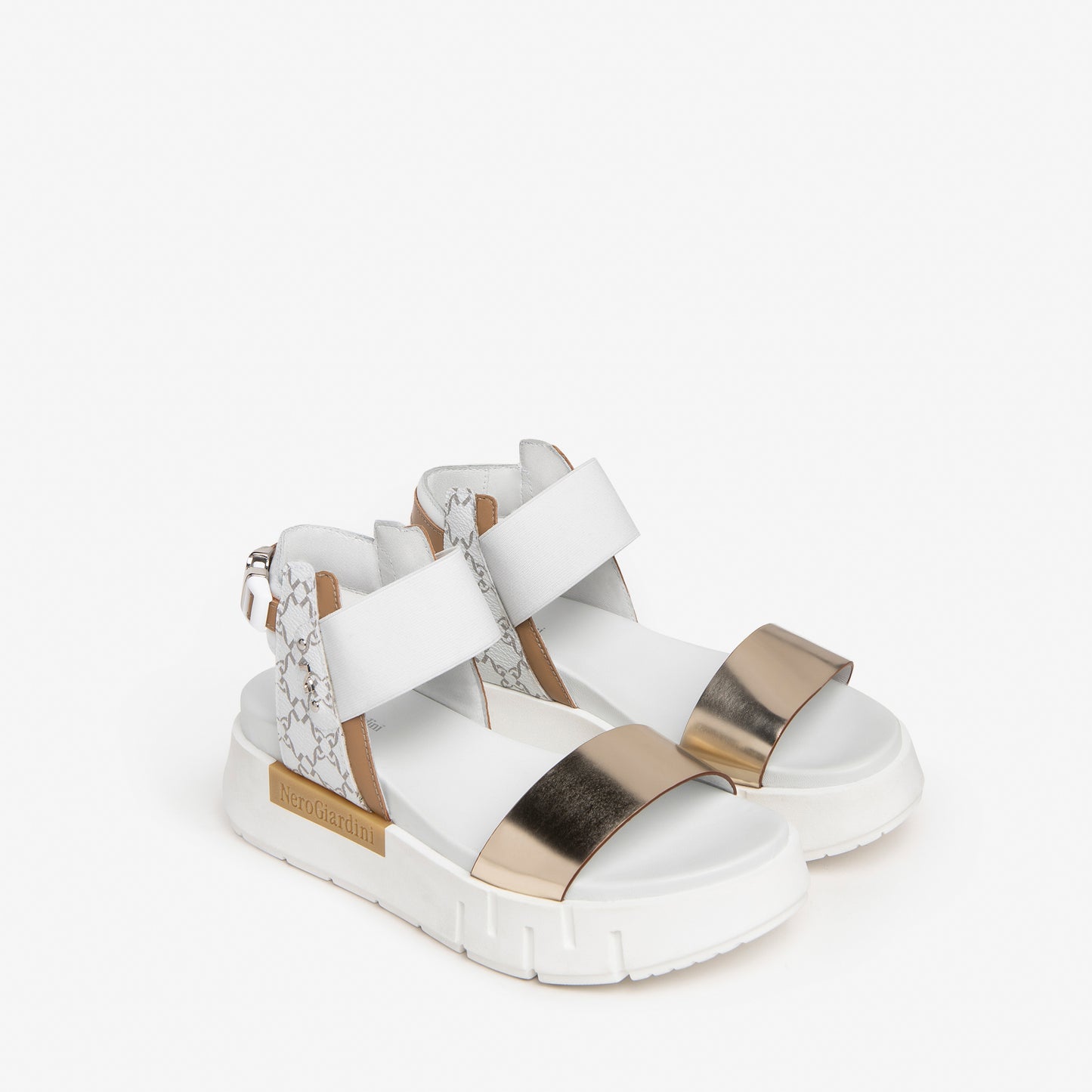 Weiße Tarascon-Sandalen