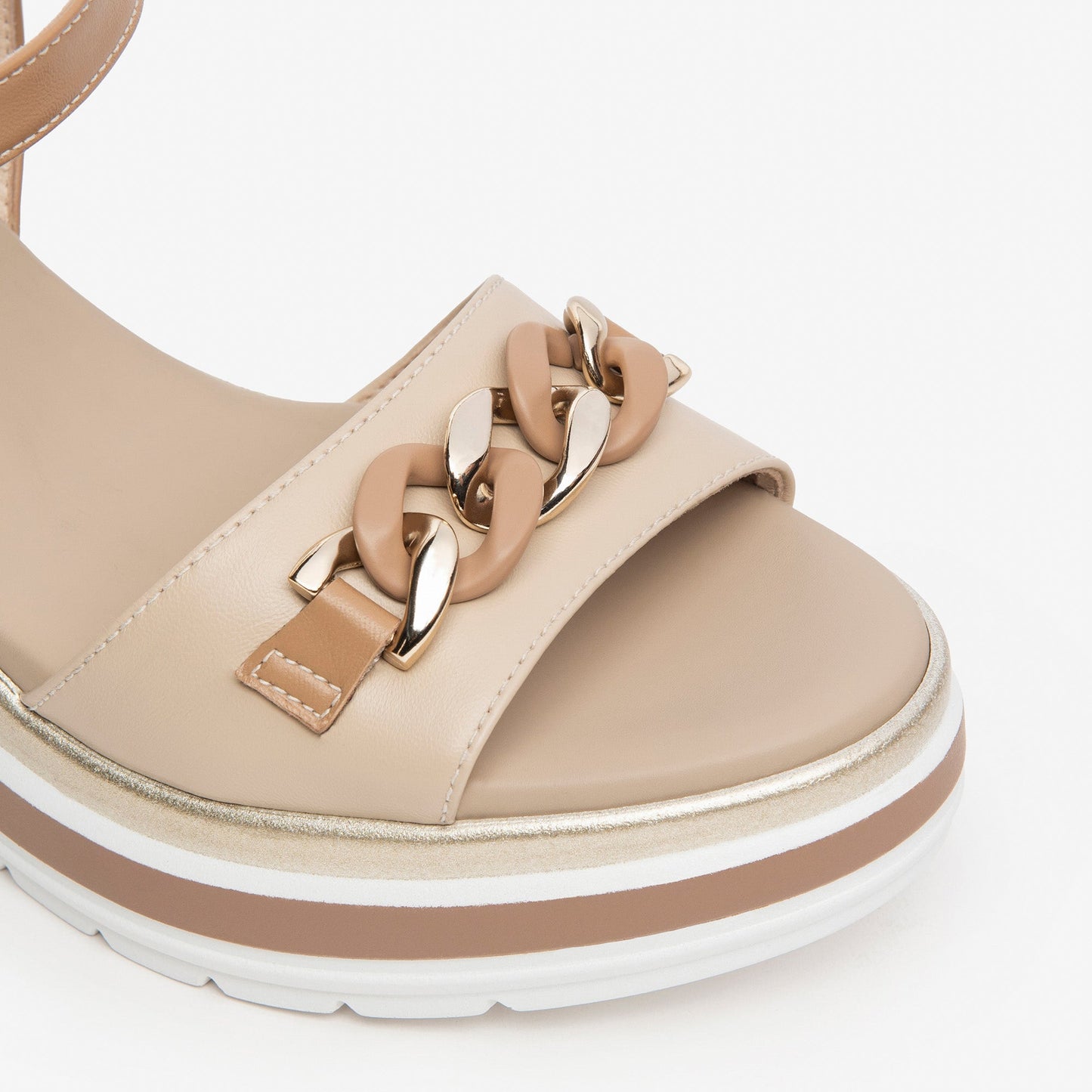 Beige Aria-sandalen
