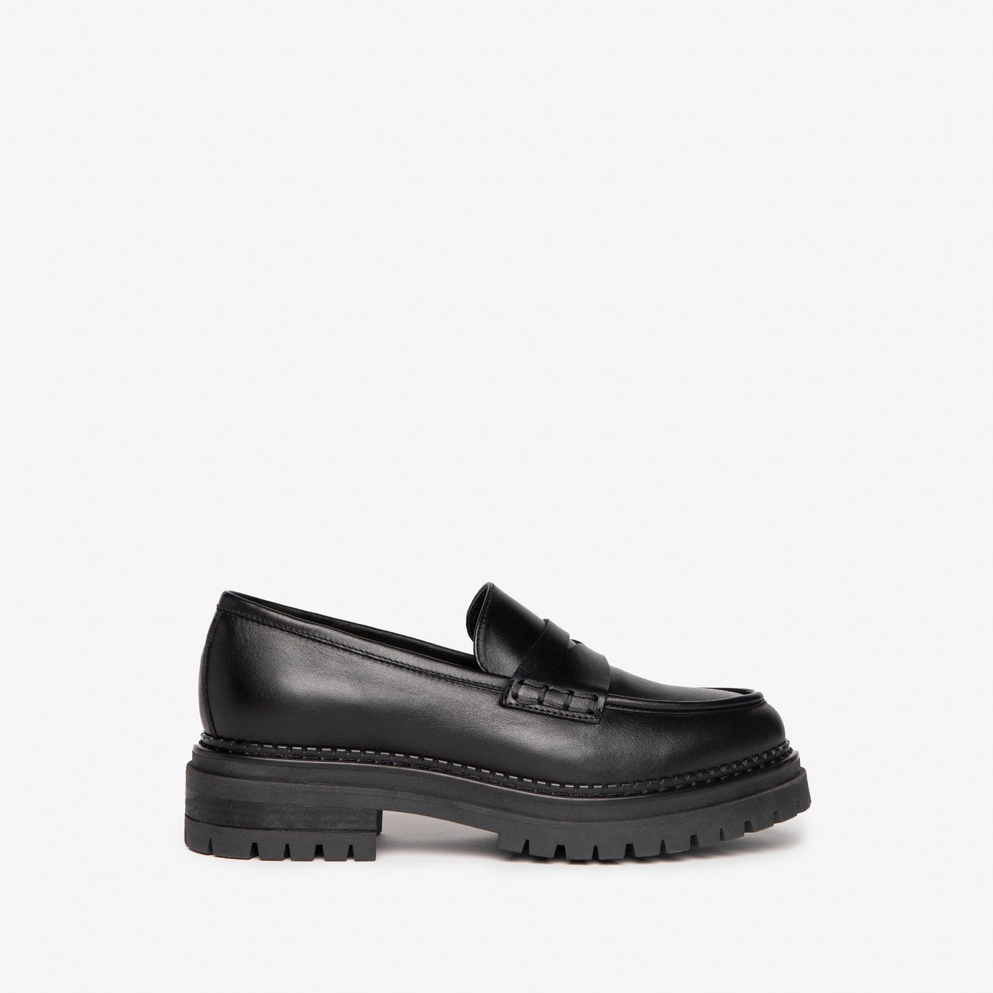 Schwarze Gumball-Loafer