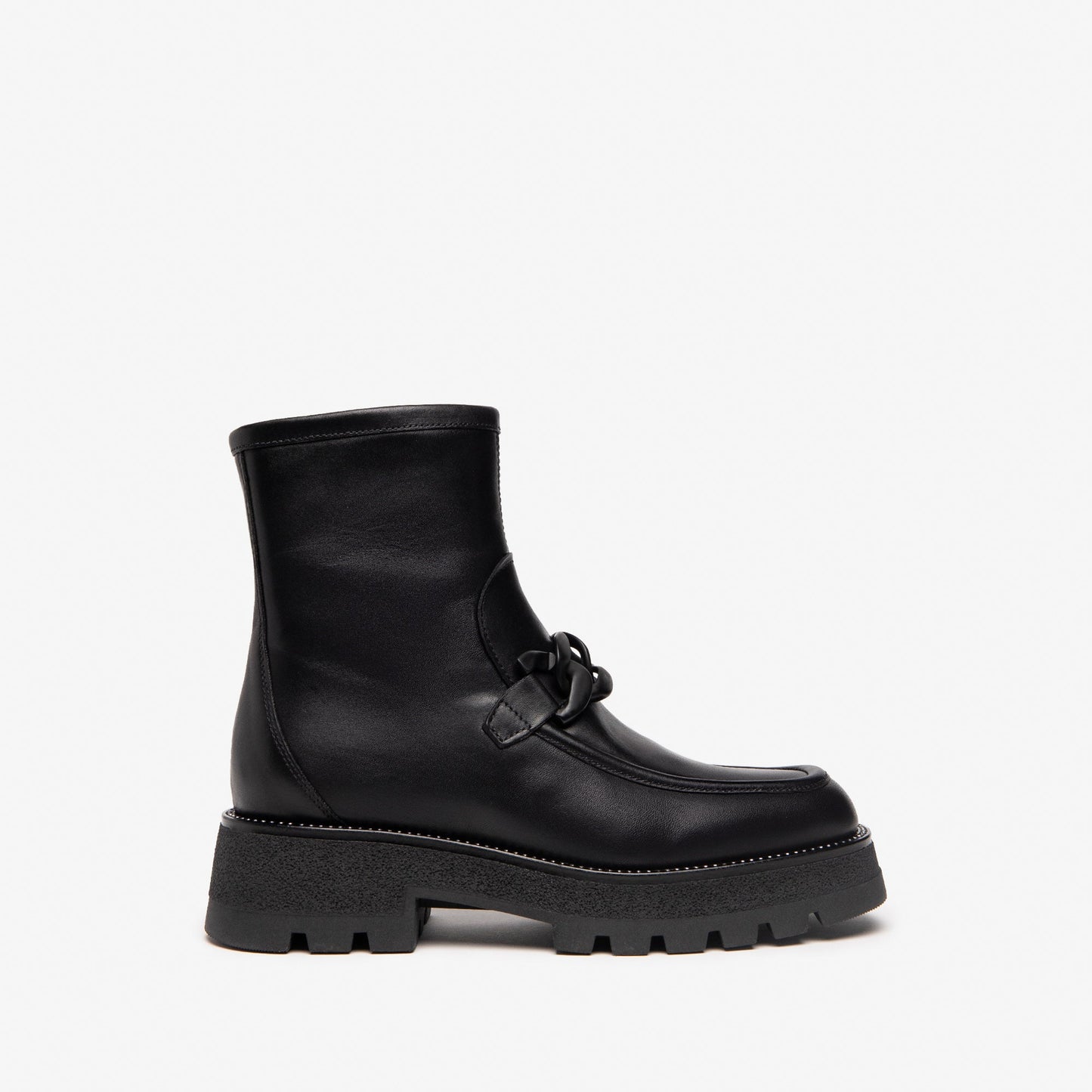 Schwarze Schneeflockenstiefel