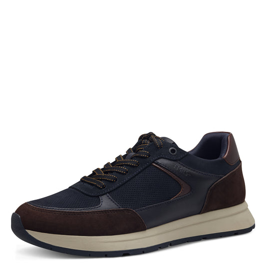 Article 13604 Bleu Baskets hommes Tamaris Nouvelle collection chaussures automne hiver 2024 Belgique Magasins Liège Grivegnée Ans Namur Eupen