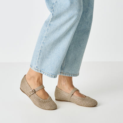 Ballerines Mailles Dorées