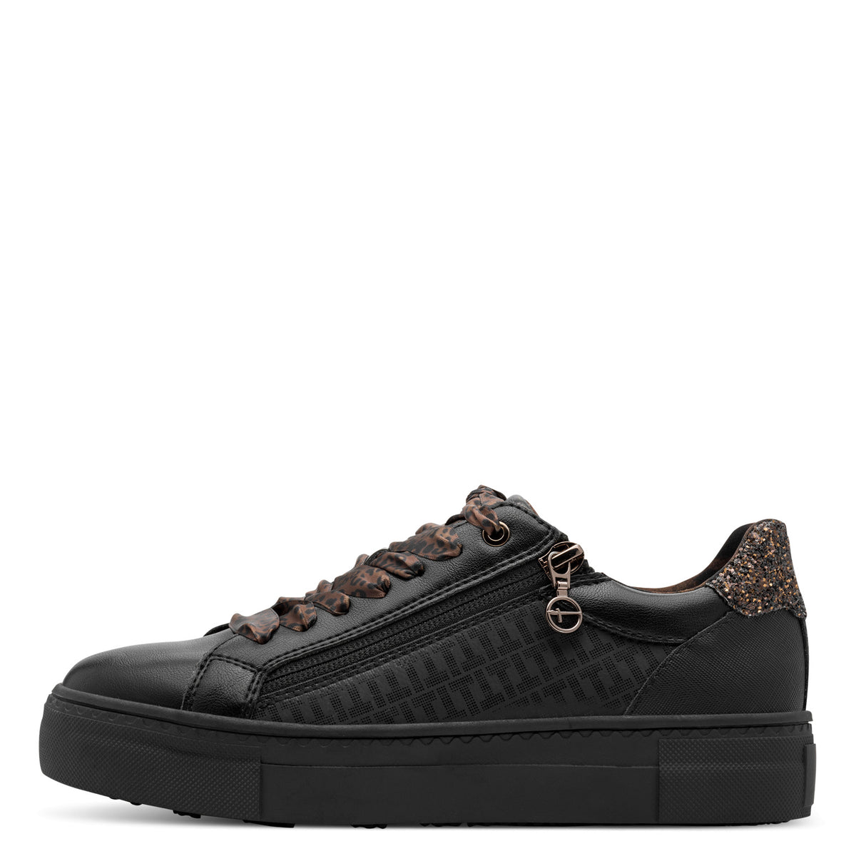 Schwarze Gucco-Turnschuhe