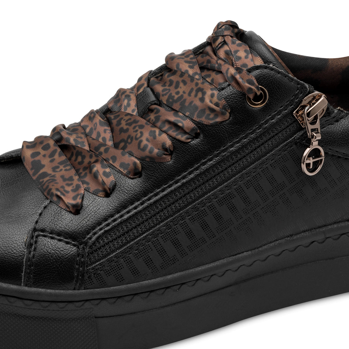 Schwarze Gucco-Turnschuhe