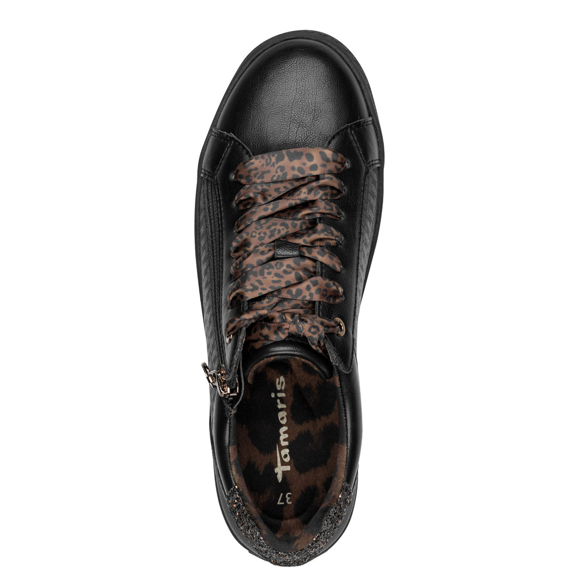 Schwarze Gucco-Turnschuhe