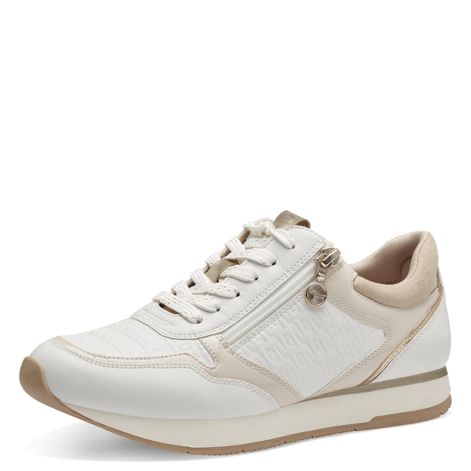 Baskets 23603 blanc Nouvelle collection printemps/été Marque Tamaris Chaussures femmes Magasin Jeanmart Grivegnée Ans Namur