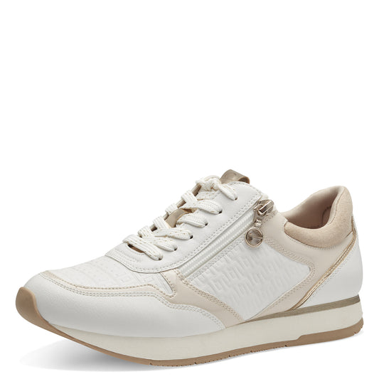 Baskets 23603 blanc Nouvelle collection printemps/été Marque Tamaris Chaussures femmes Magasin Jeanmart Grivegnée Ans Namur