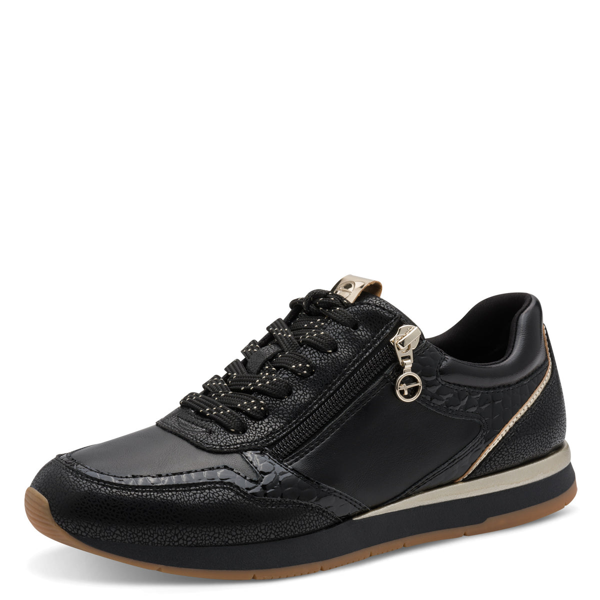 Baskets Essen Noires article 23613 Chaussures femmes marque Tamaris Nouvelle Collection automne/hiver 2026 Chaussures Jeanmart Magasins Belgique Liège Grivegnée Ans Namur Eupen