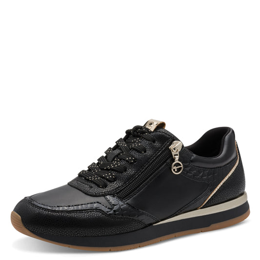 Baskets Essen Noires article 23613 Chaussures femmes marque Tamaris Nouvelle Collection automne/hiver 2026 Chaussures Jeanmart Magasins Belgique Liège Grivegnée Ans Namur Eupen