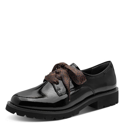 Molières Léop Noires article 23649 Chaussures femmes marque Tamaris Nouvelle Collection automne/hiver 2026 Chaussures Jeanmart Magasins Belgique Liege Grivegnée Ans Namur Eupen