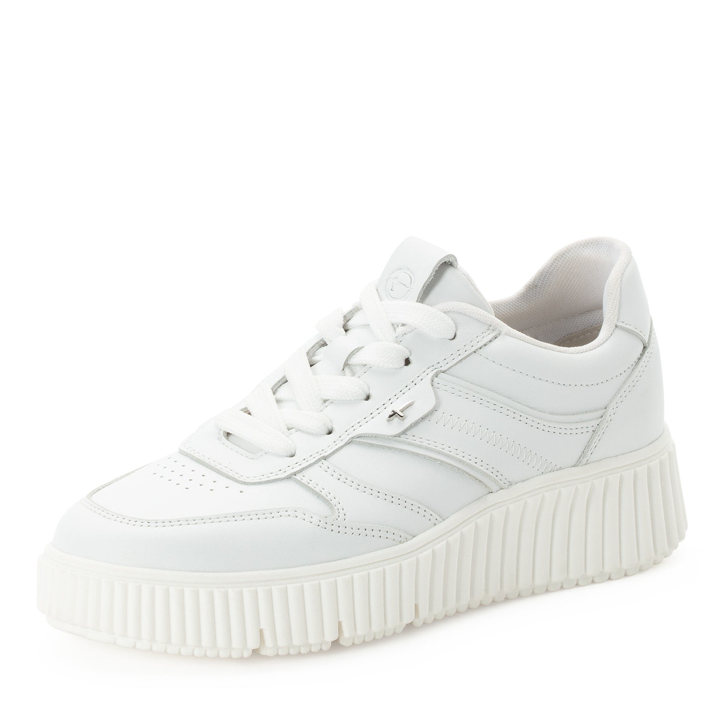 Baskets Volos Blanches article 23701 Chaussures femmes marque tamaris Nouvelle Collection Printemps/été 2026 Chaussures Jeanmart Magasins Belgique Liege Grivegnée Ans Namur Eupen