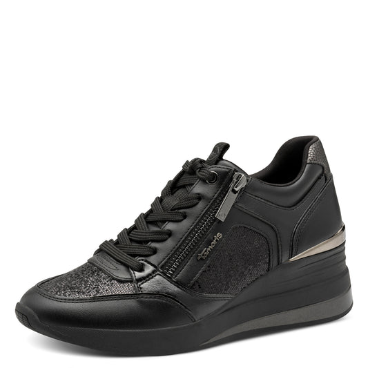 Baskets Arlington Noires article 23703 Chaussures femmes tamaris Nouvelle Collection automne/hiver 2025 Chaussures Jeanmart Magasins Belgique Liege Grivegnée Ans Namur