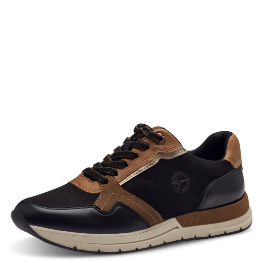 Baskets 23704 noires Nouvelle collection automne hiver 2024 Marque Tamaris Chaussures femmes Magasin Jeanmart Grivegnée Ans Namur