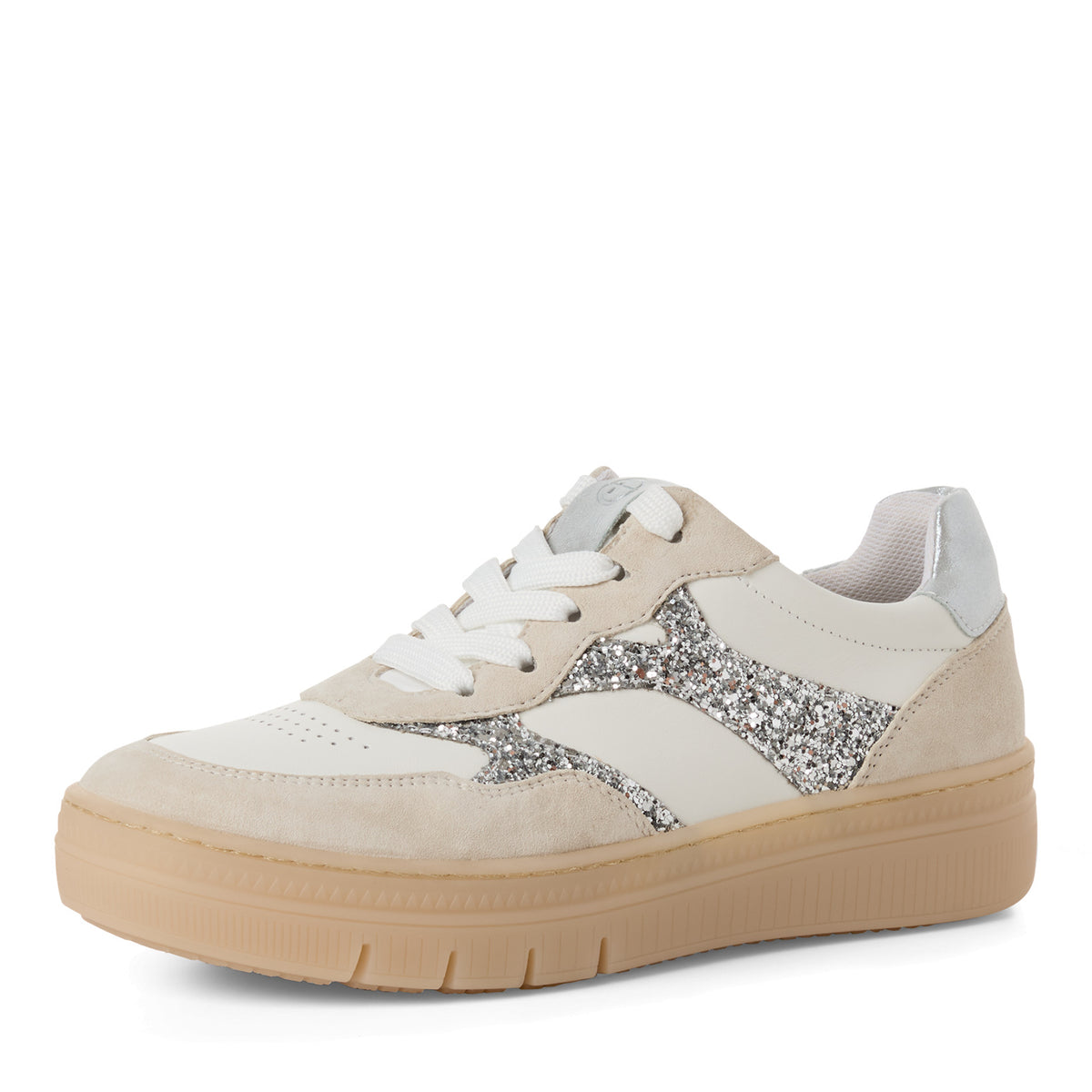 Baskets Chirripo Argentées Article 23707 Chaussures femmes marque tamaris Nouvelle Collection Printemps/été 2026 Chaussures Jeanmart Magasins Belgique Liege Grivegnée Ans Namur Eupen